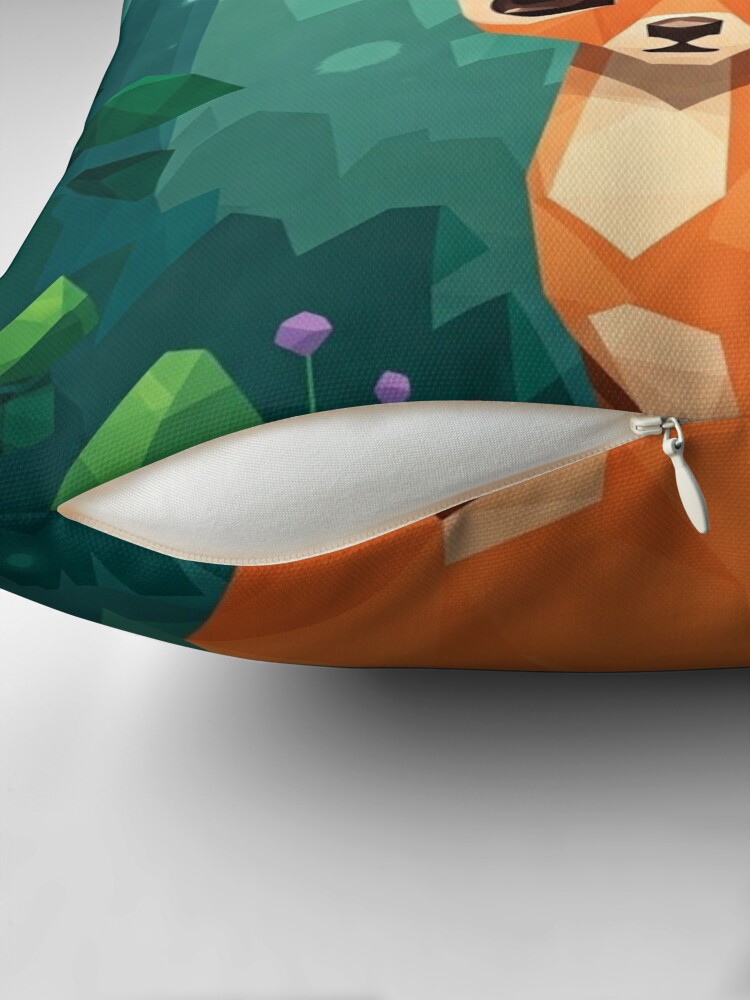 Geometric Deer Throw Pillow