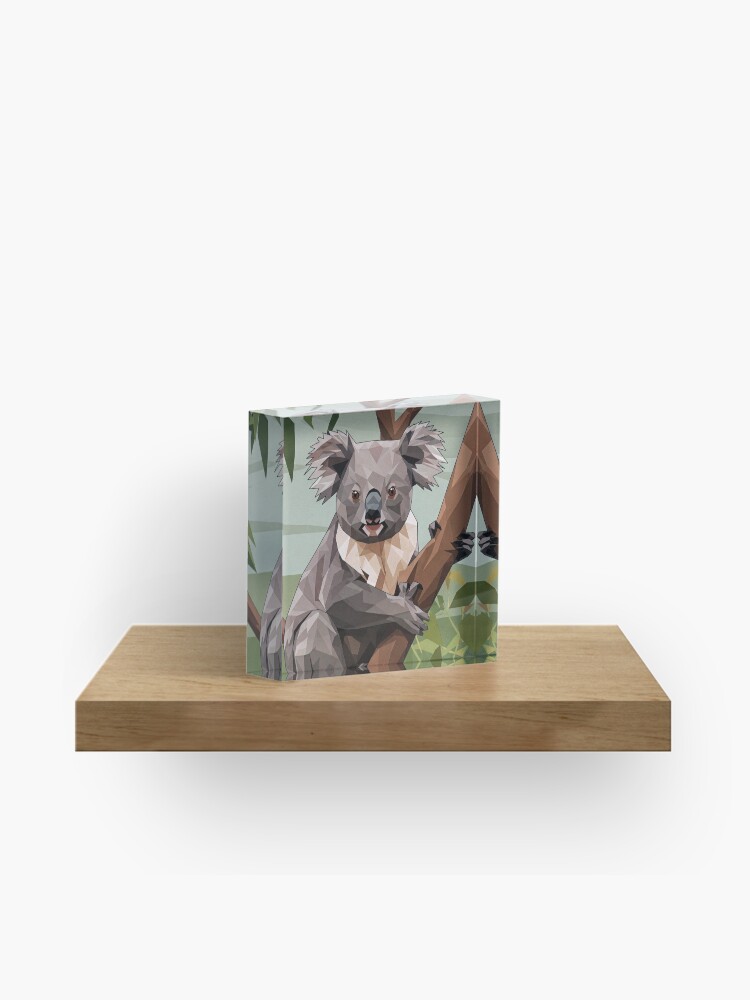 Geometric Koala Acrylic Block