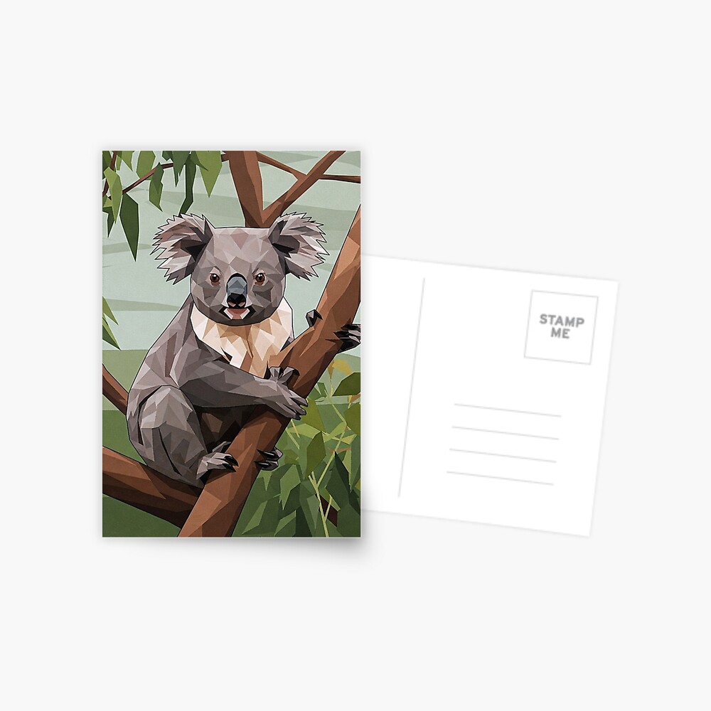 Geometric Koala Postcard