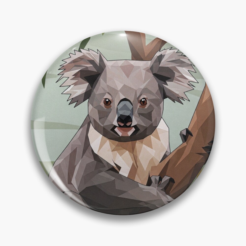 Geometric Koala Pin