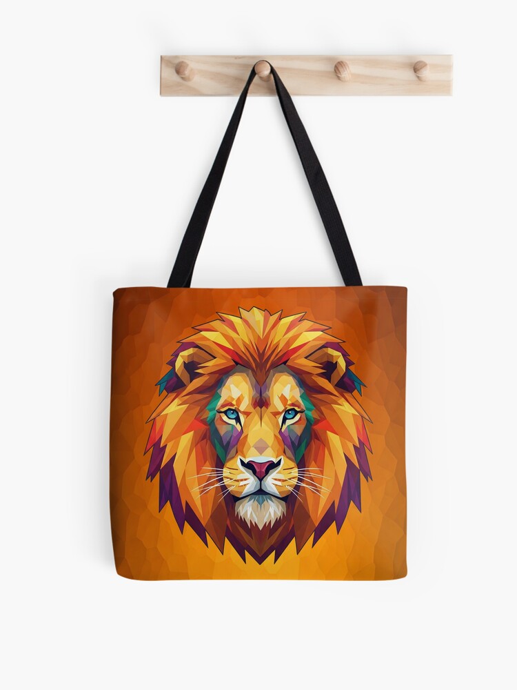 Geometric Lion Tote Bag