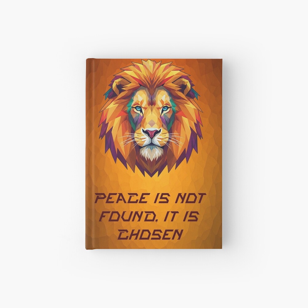 Geometric Lion Spiral Notebook / Hardcover Journal