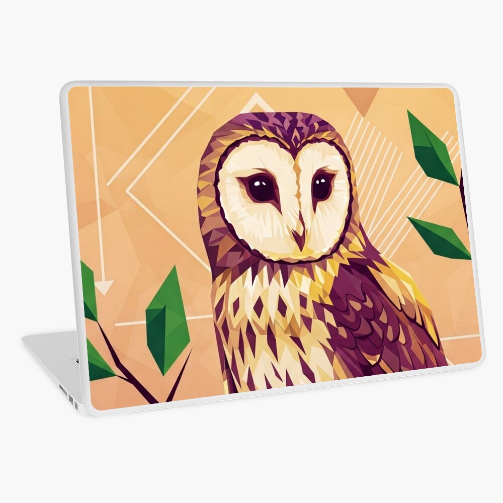 Geometric Owl Laptop Skin
