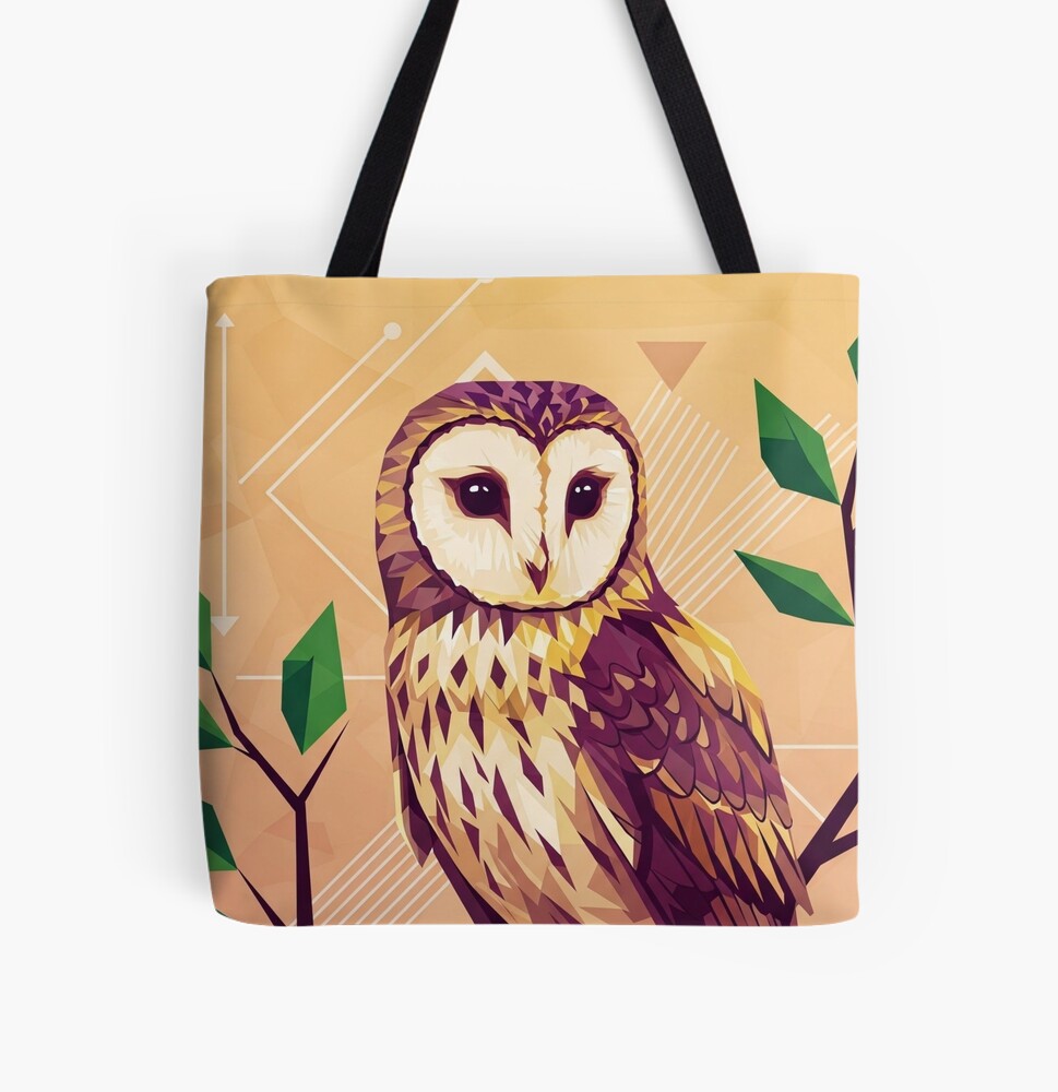 Geometric Owl Tote Bag