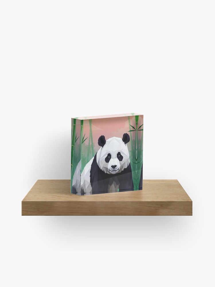 Geometric Panda Acrylic Block 