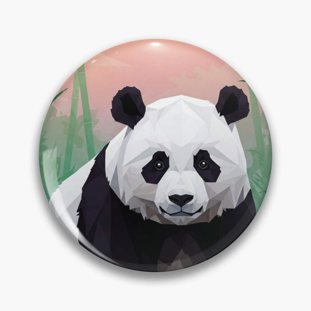 Geometric Panda Pin