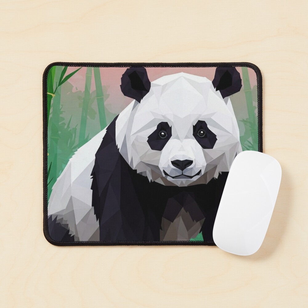 Geometric Panda Mouse Pad