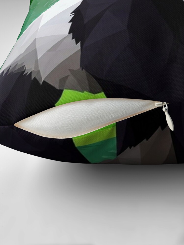 Geometric Panda Throw Pillow