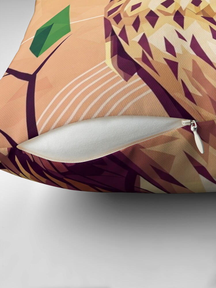 Geometric Owl Themed Decorative Pillow