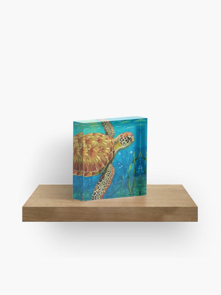 Geometric Turtle Acrylic Block
