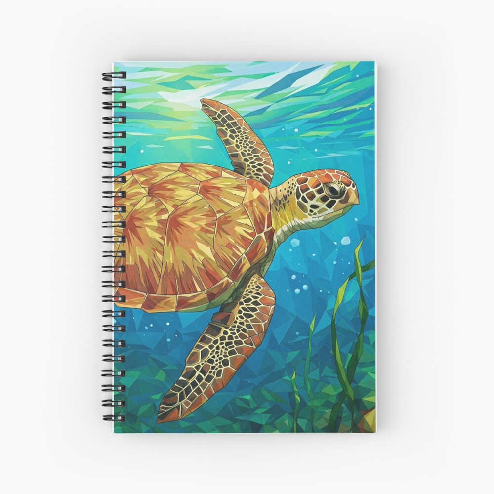 Geometric Sea Turtle Notebook / Hardcover Journal