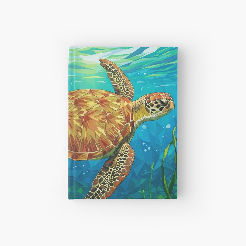 Geometric Sea Turtle Notebook / Hardcover Journal