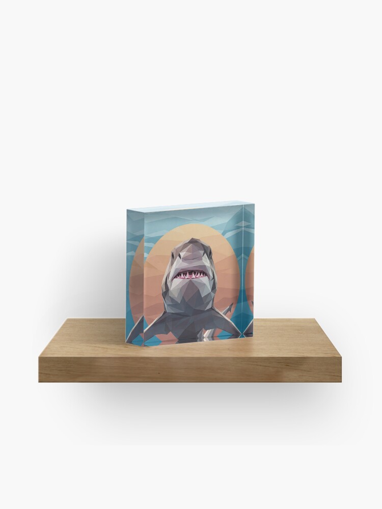 Geometric Shark Acrylic Block