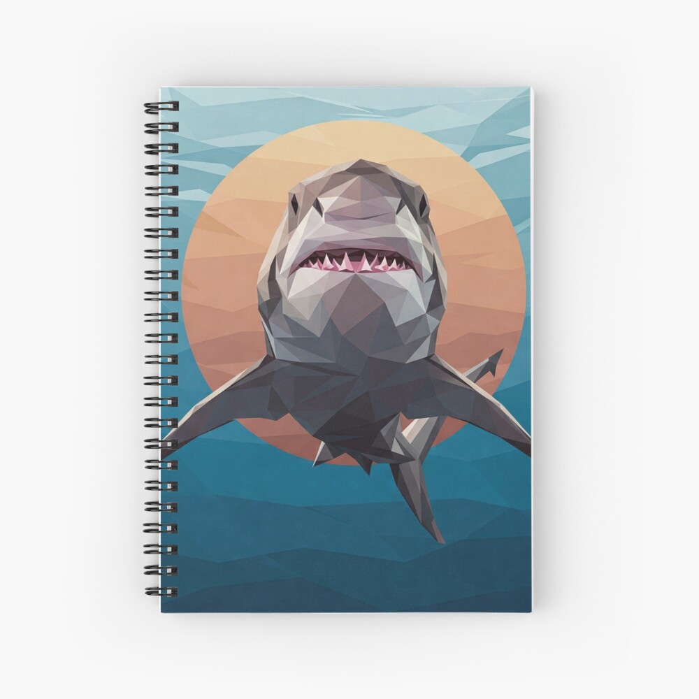 Geometric Shark Design Notebook / Hardcover Journal