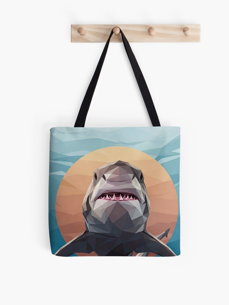 Geometric Shark Tote Bag