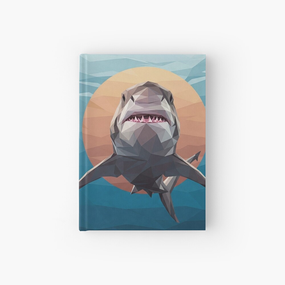 Geometric Shark Design Notebook / Hardcover Journal 