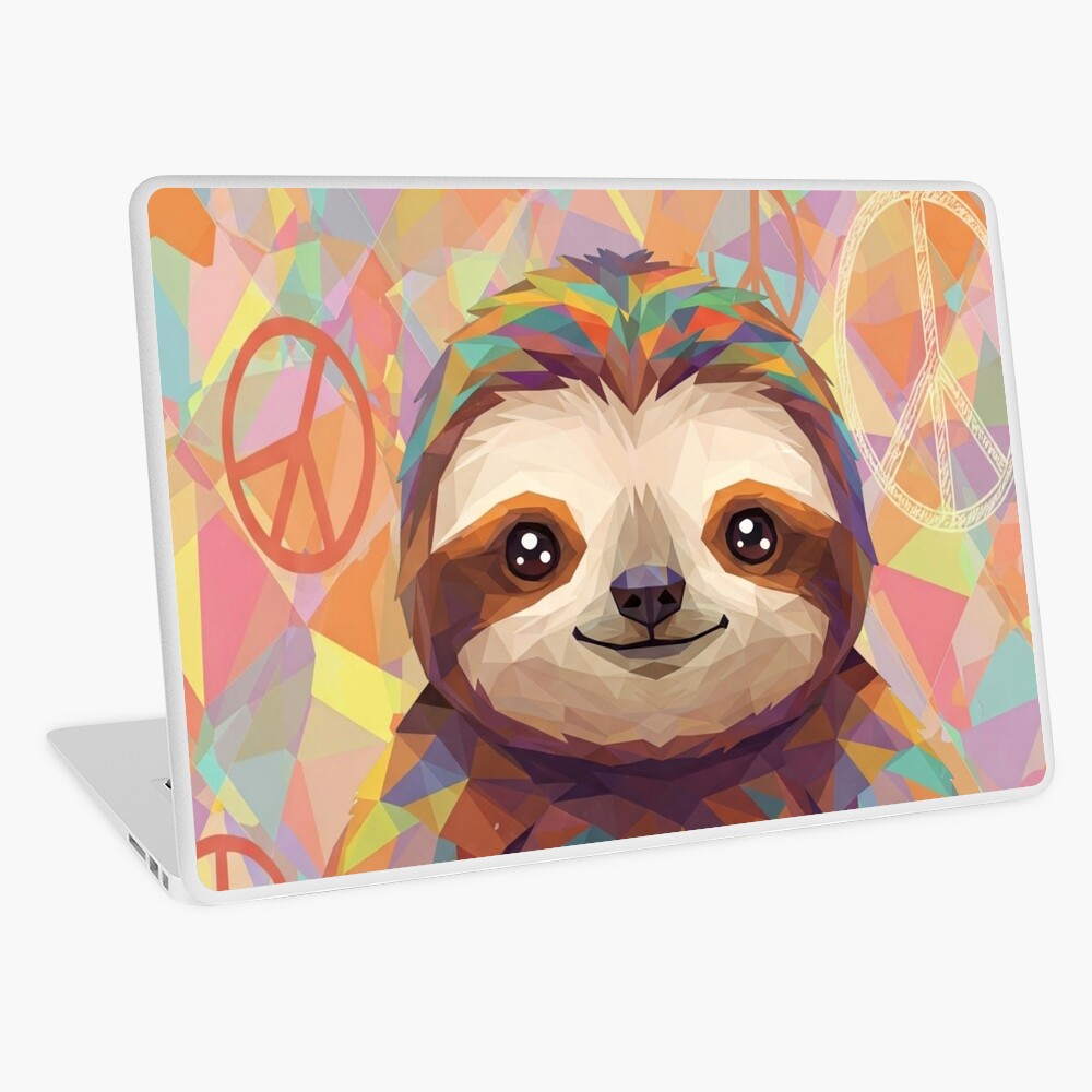Geometric Sloth Laptop Skin