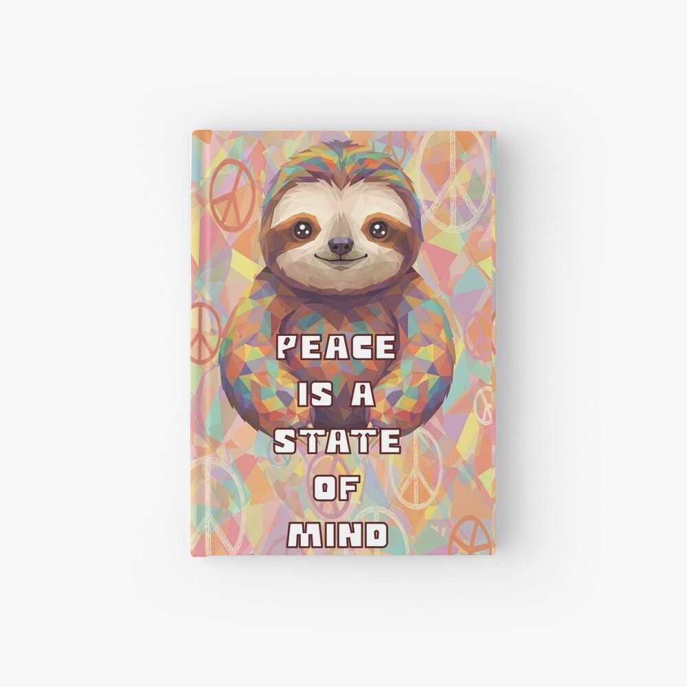Geometric Sloth Spiral Notebook / Hardcover Journal