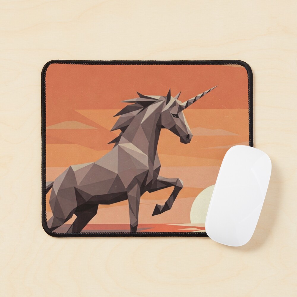 Geometric Unicorn Mouse Pad