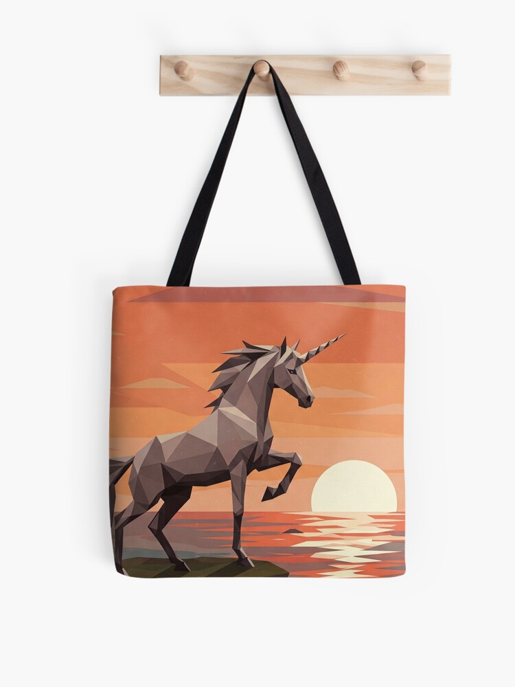 Geometric Unicorn Tote Bag