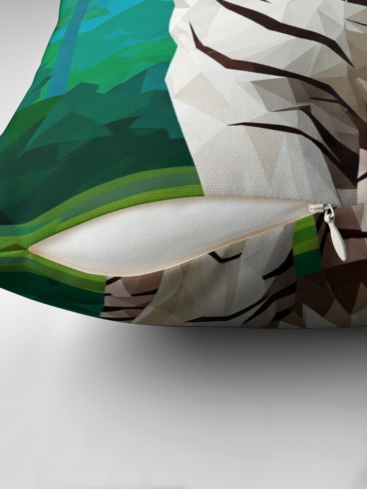 Geometric Tiger Throw Pillow