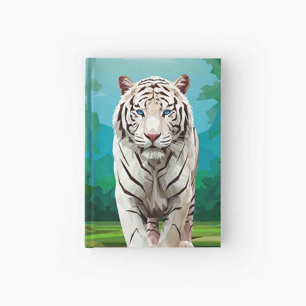 Geometric Tiger-Themed Spiral Notebook / Hardcover Journal 