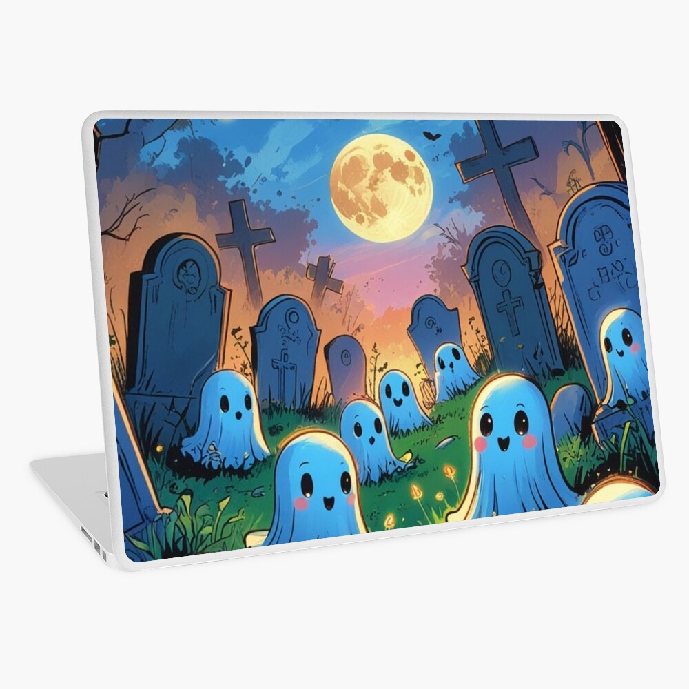 Boo-tiful Graveyard Buddies Laptop Skin