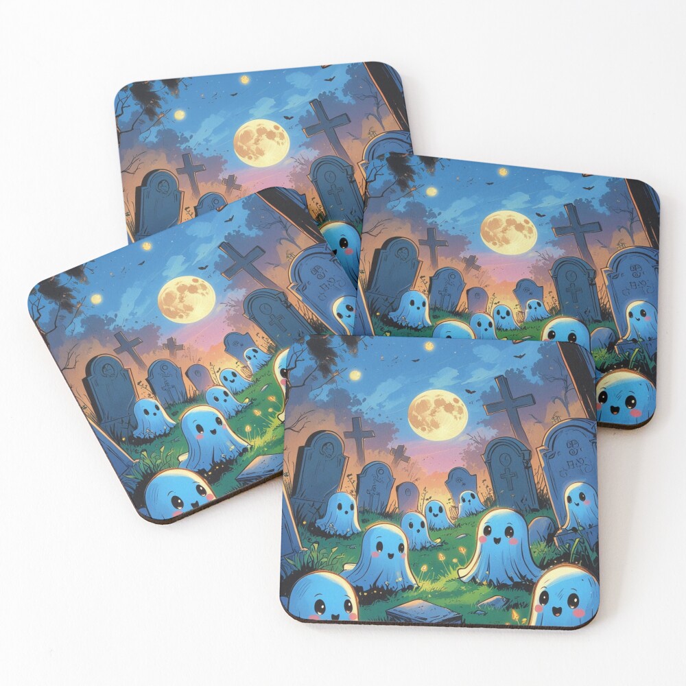 Boo-tiful Graveyard Buddies Coasters