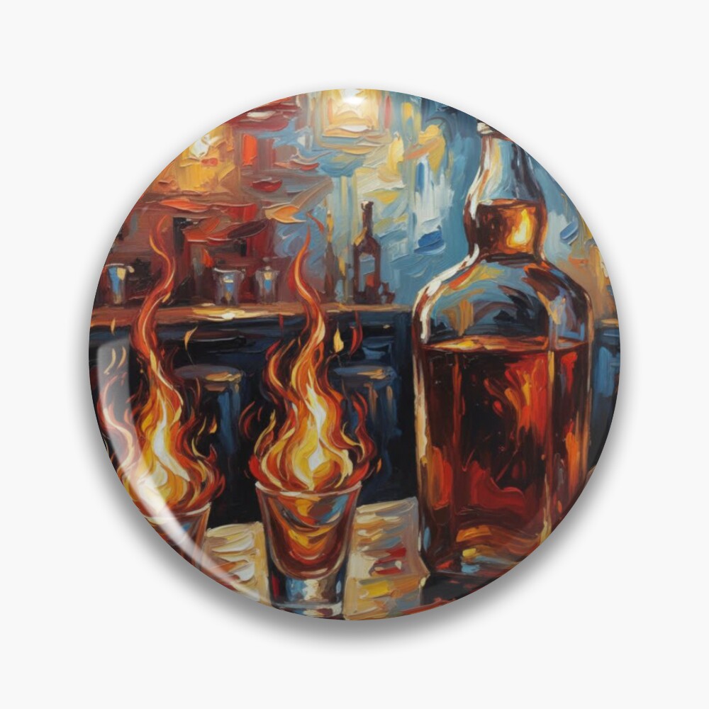 Fire & Whiskey Pin