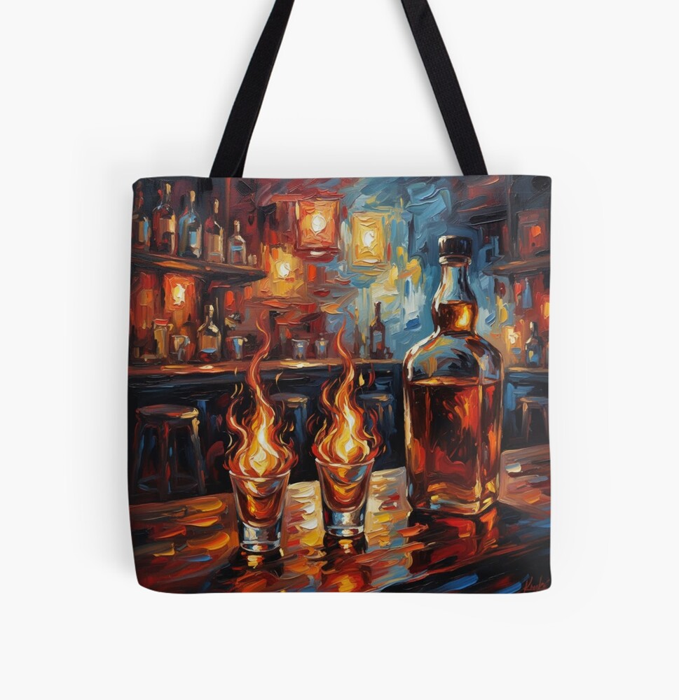 Fire & Whiskey Tote Bag