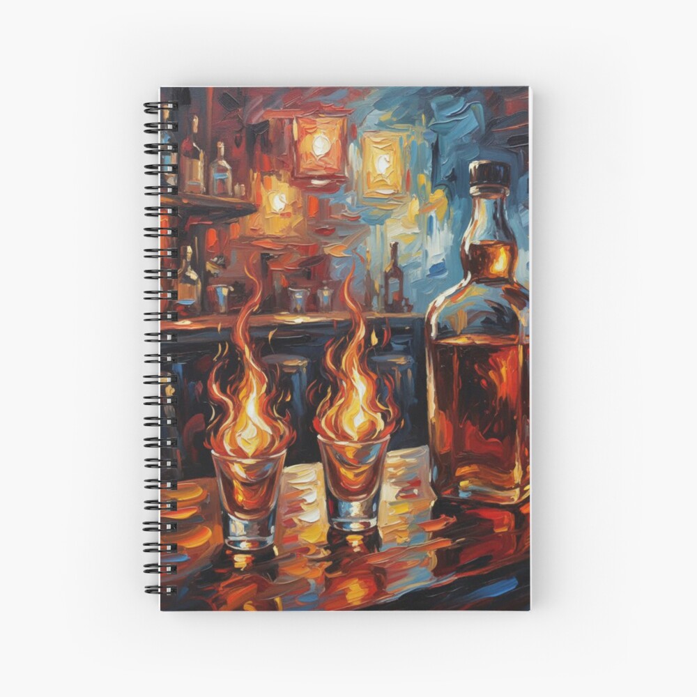 Fire & Whiskey Notebook / Journal