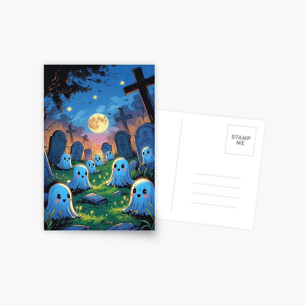 Boo-tiful Graveyard Buddies Postcard