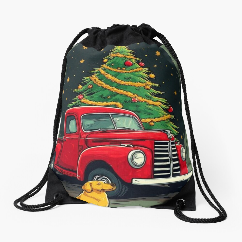 Tailgate & Tinsel Drawstring Bag