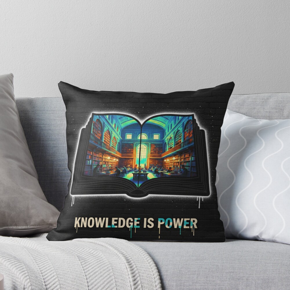Power in Pages Decorative Pillow