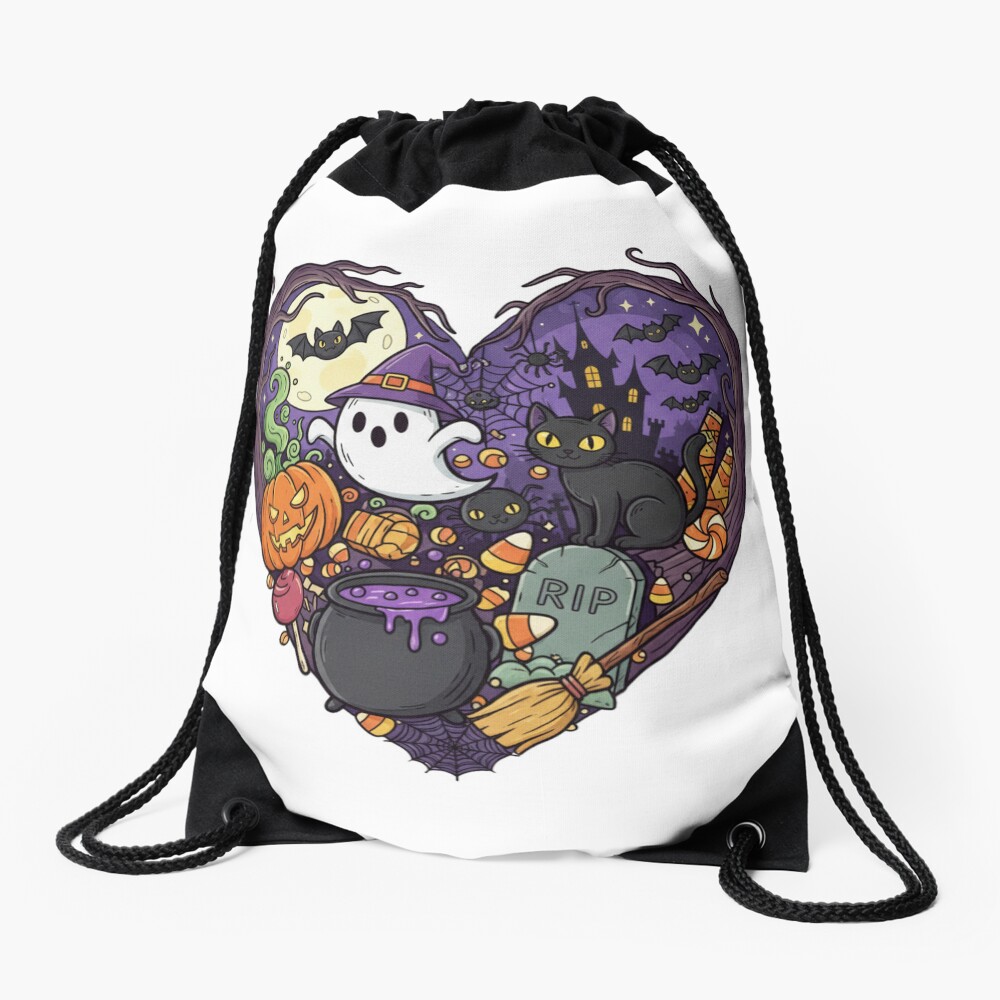 Enchanted Halloween Night Drawstring Bag
