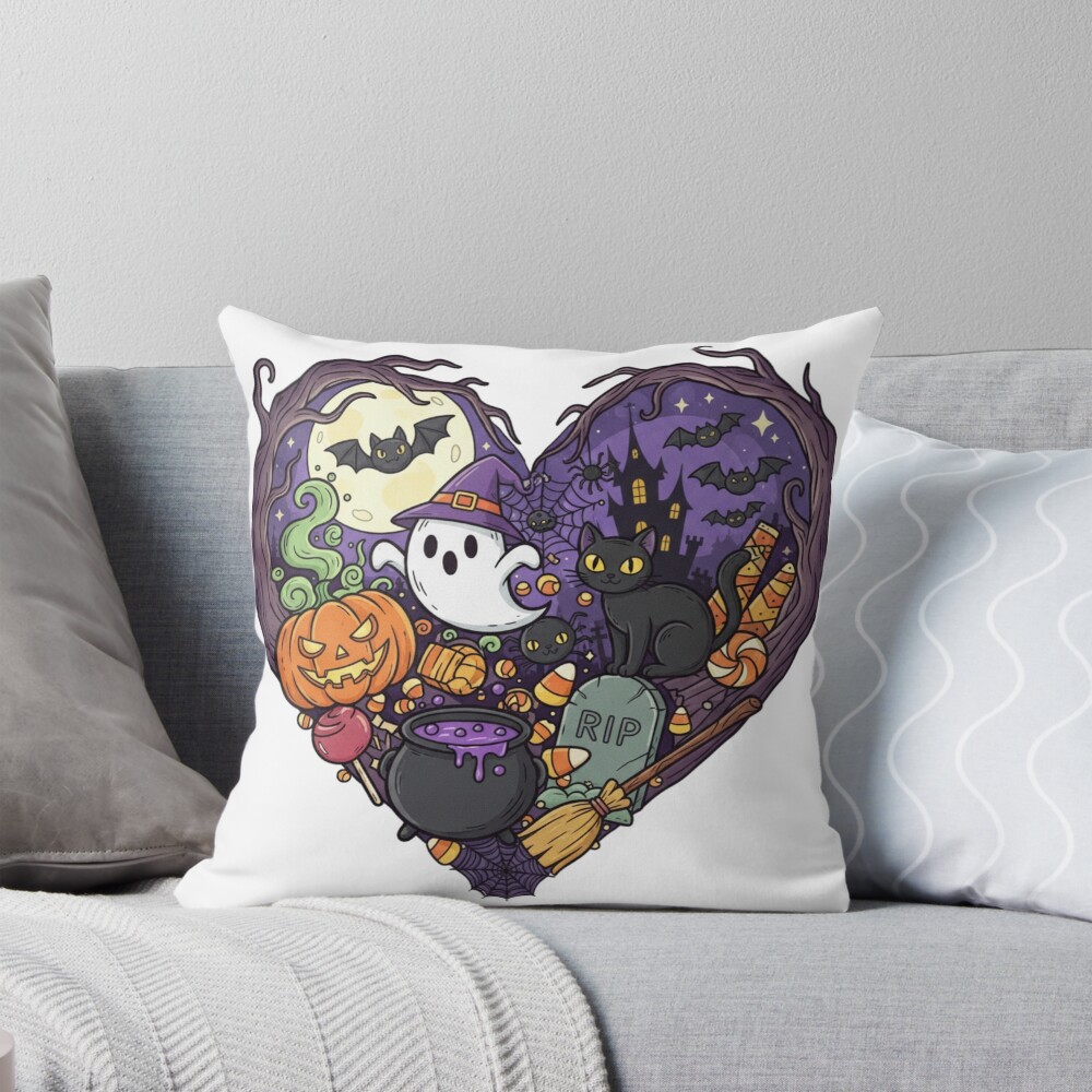 Enchanted Halloween Night Decorative Pillow