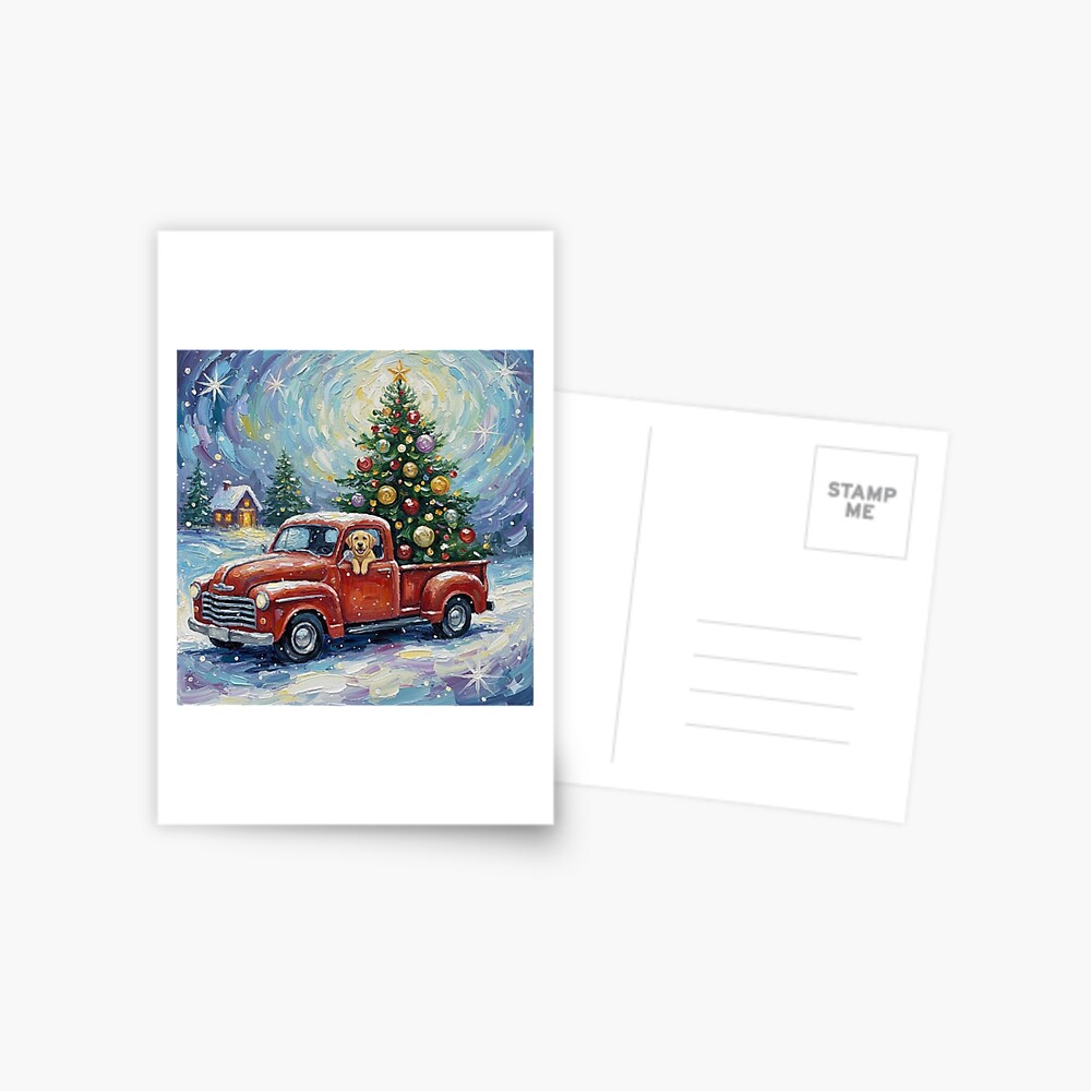 A Snowy Christmas Delivery Postcard