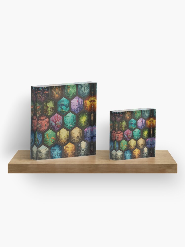 Honeycomb of Worlds Acrylic Blocks