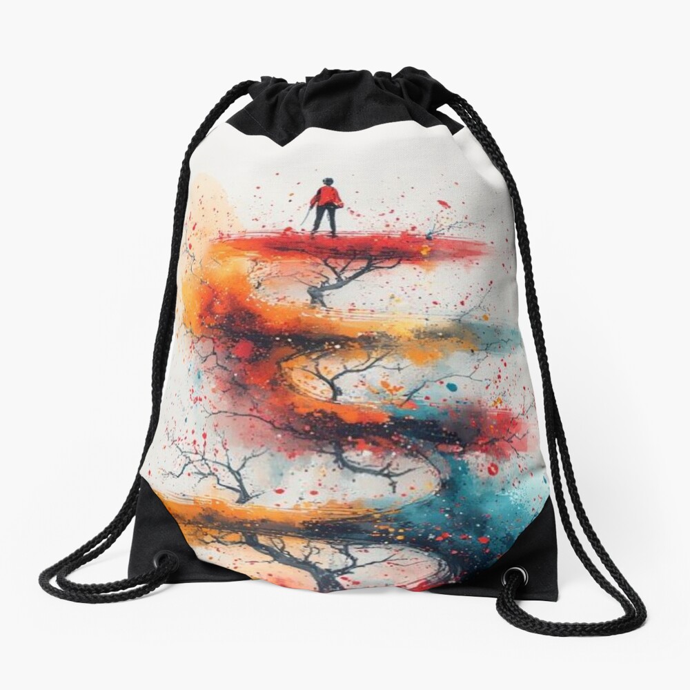 Echoes Of A Journey Drawstring Bag