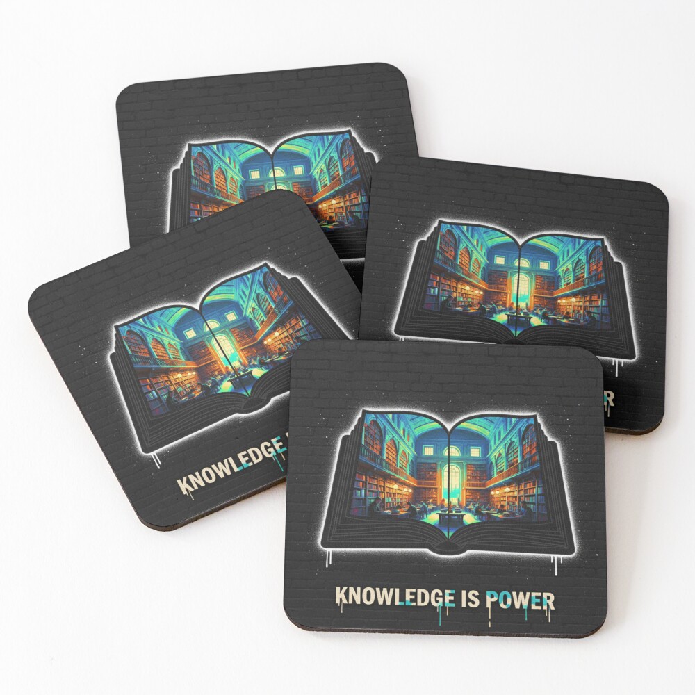 Power in Pages Coaster Set