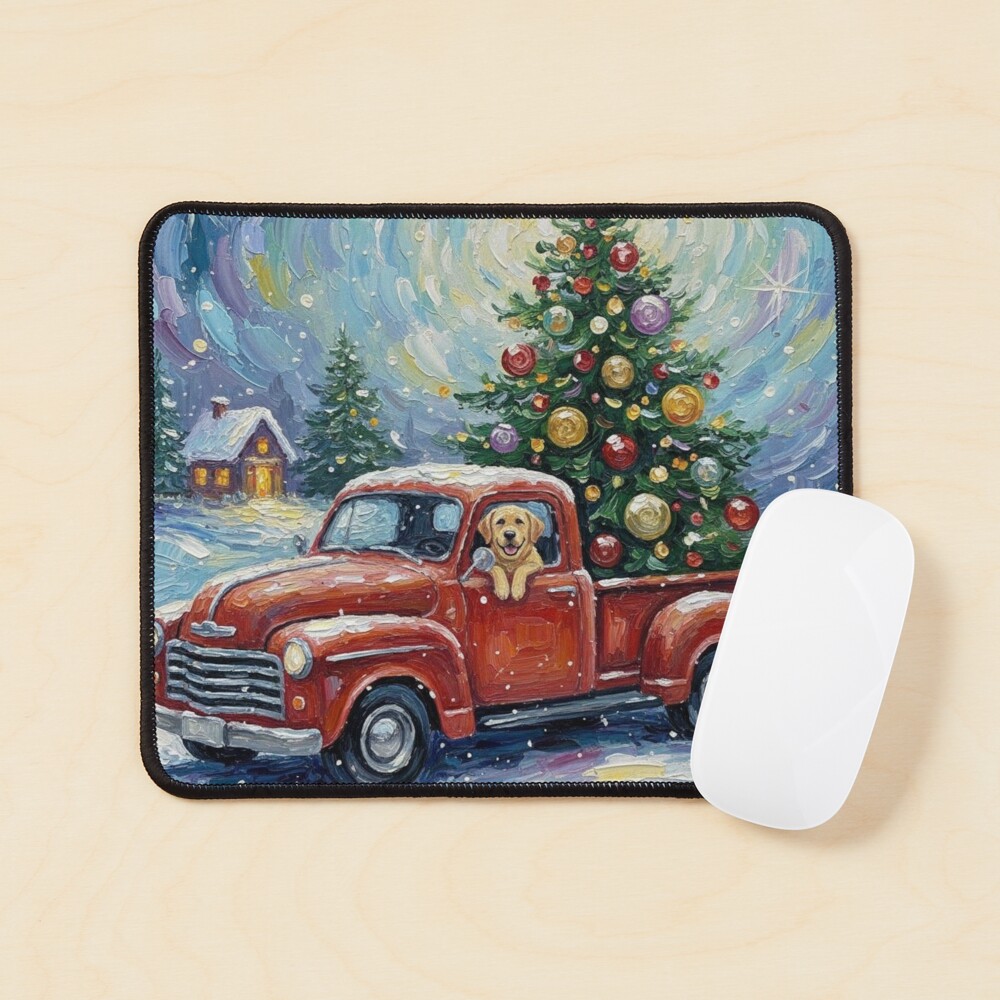 A Snowy Christmas Delivery Mouse Pad