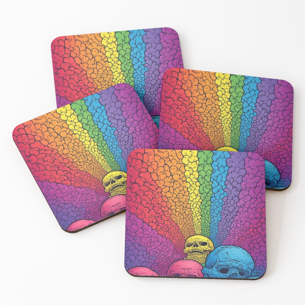 Skull Spectrum Coasters Set