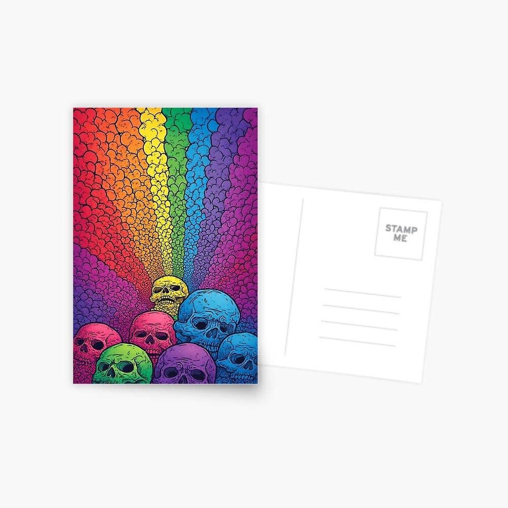 Skull Spectrum Postcard