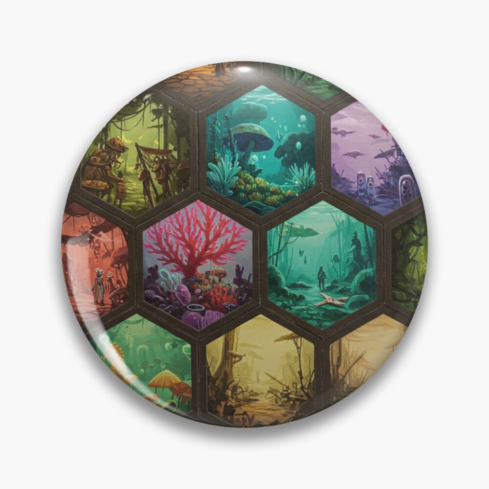 Honeycomb of Worlds Pin