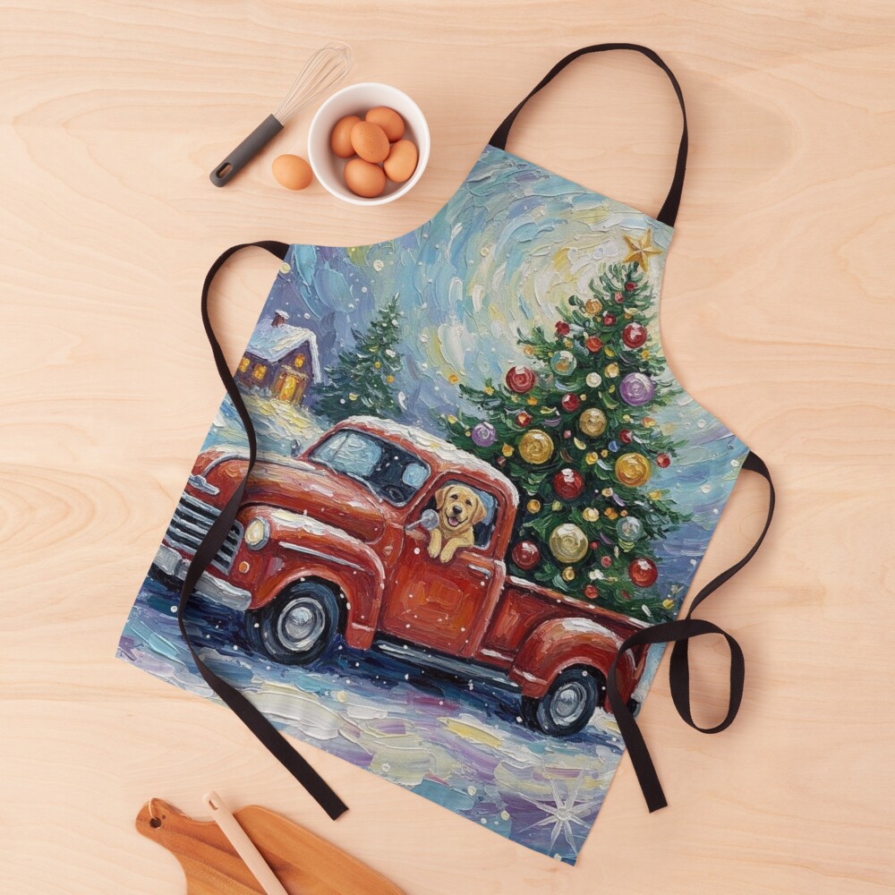 A Snowy Christmas Delivery Apron