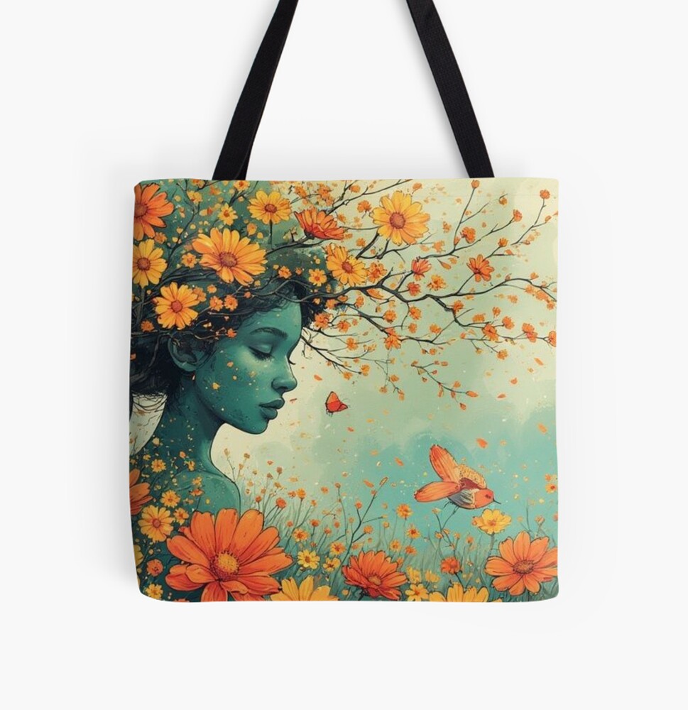 Floral Art Tote Bag