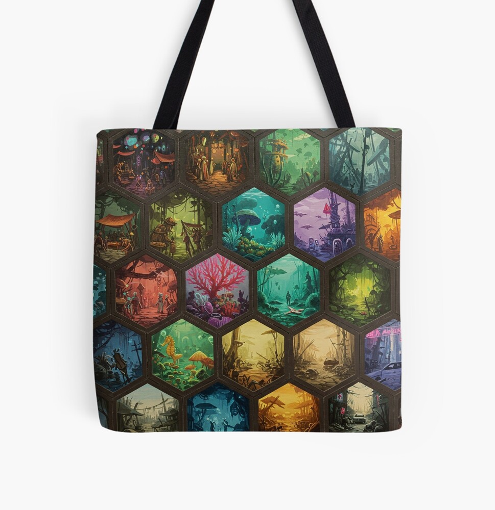 Honeycomb of Worlds Tote Bag