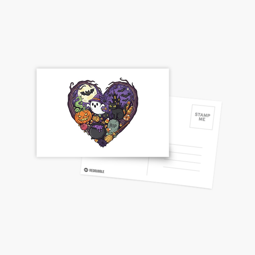 Enchanted Halloween Night Postcard
