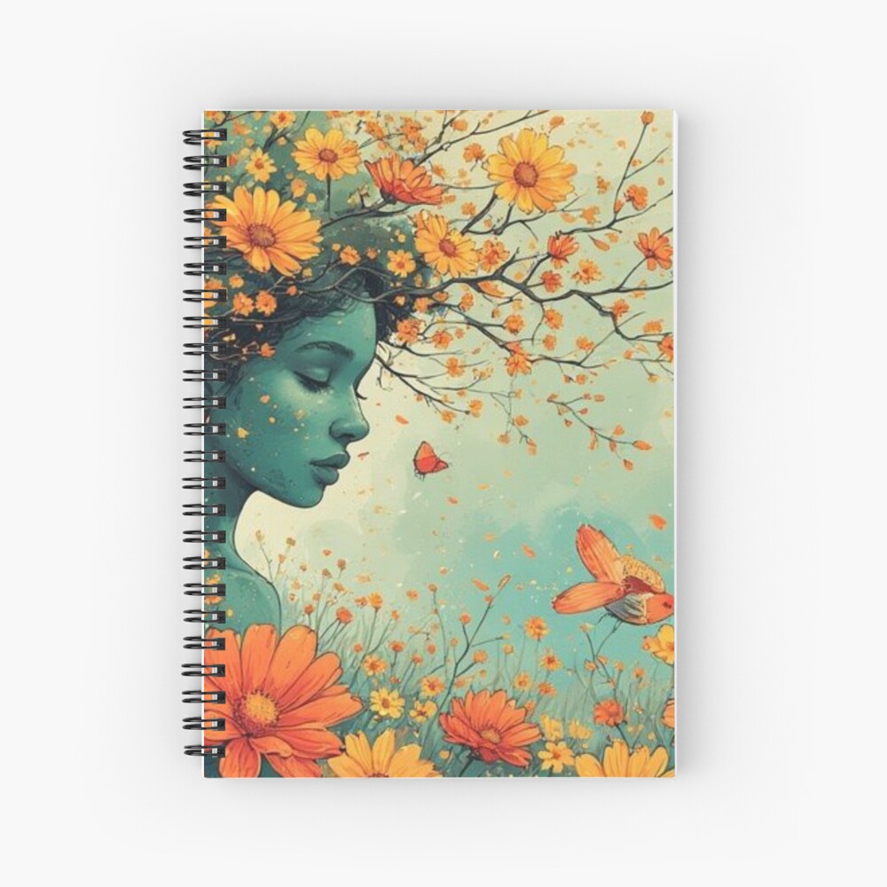 Floral Spiral Notebook