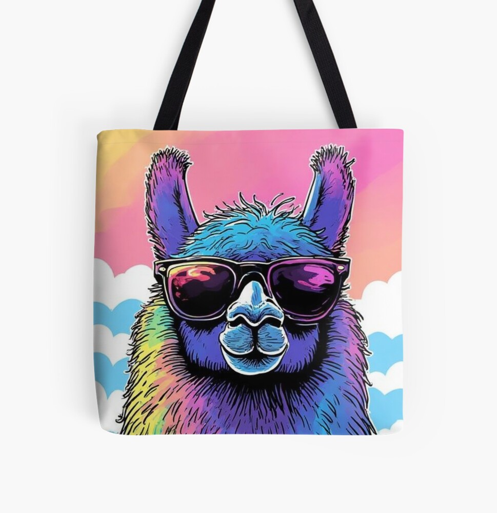 Cloudy with A Chance of Llama Tote Bag